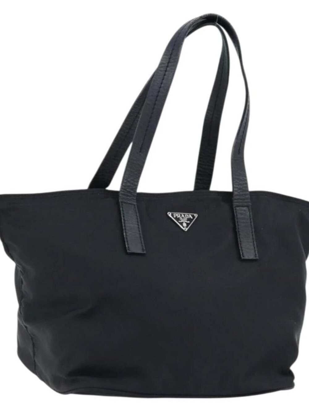 PRADA Hand Bag Nylon Black Silver Auth bs33442 - Picture 2 of 16
